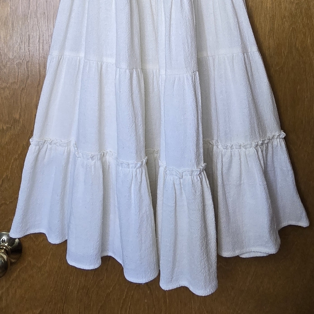 Free People Babydoll Gauze Tiered Halter Dress Small Oversized Sundress - Picture 13 of 14